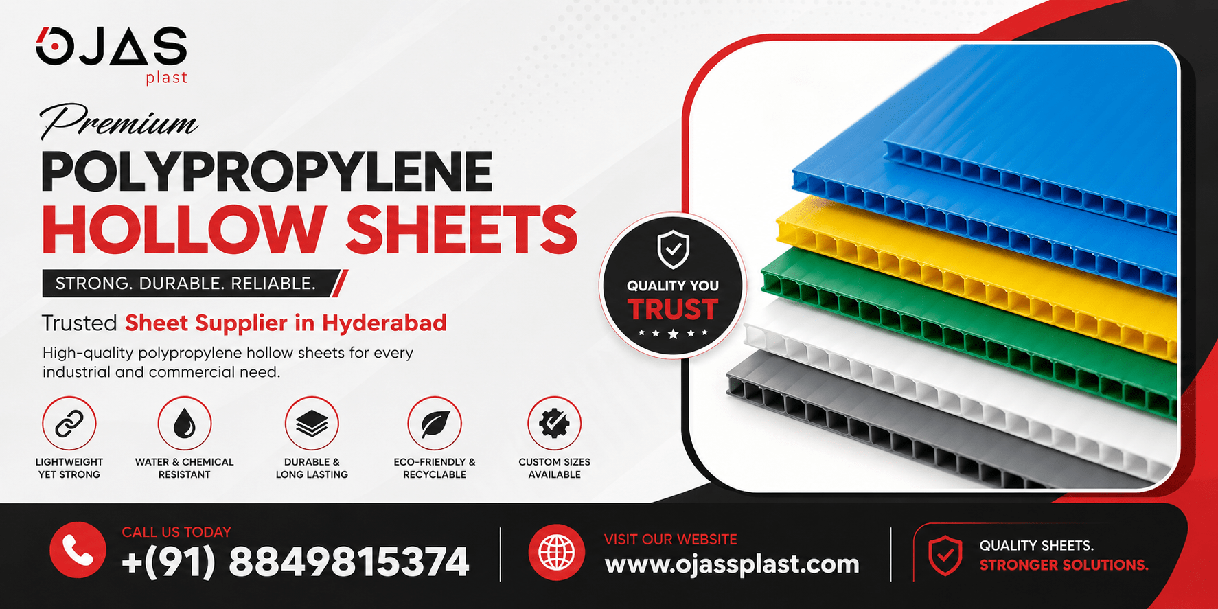 Polypropylene Hollow Sheet Supplier in Hyderabad